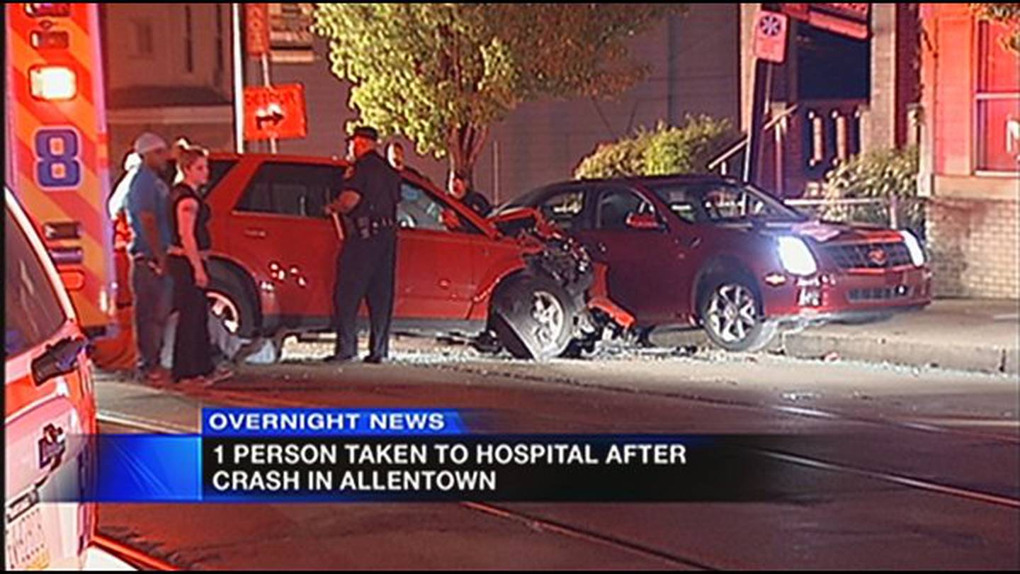 Person Hospitalized After Car Crash In Allentown Wpxi