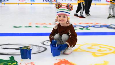PHOTOS: Pittsburgh Penguins season ticket holders paint ice at PPG Paints Arena for second year in a row