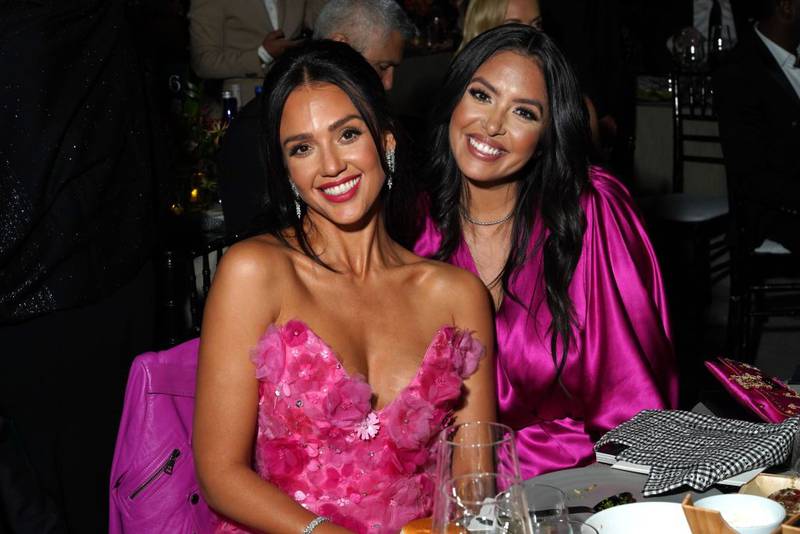 WEST HOLLYWOOD, CALIFORNIA - NOVEMBER 12: (L-R) Jessica Alba and Vanessa Bryant are seen during the 2022 Baby2Baby Gala presented by Paul Mitchell at Pacific Design Center on November 12, 2022 in West Hollywood, California. (Photo by Presley Ann/Getty Images for Baby2Baby)