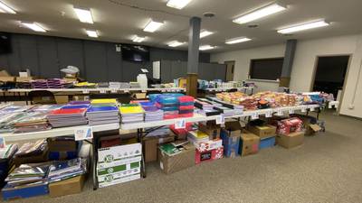 Volunteers in Westmoreland County give hundreds of backpacks to local families