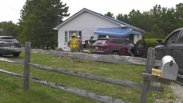 1 injured after vehicle crashes into house in Unity Township
