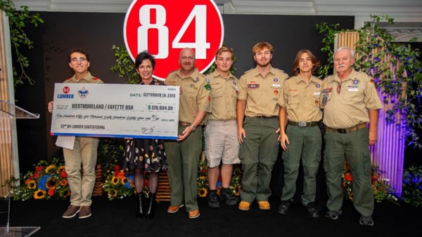 11 Cares partner 84 Lumber donates over $155K to Boy Scouts of America