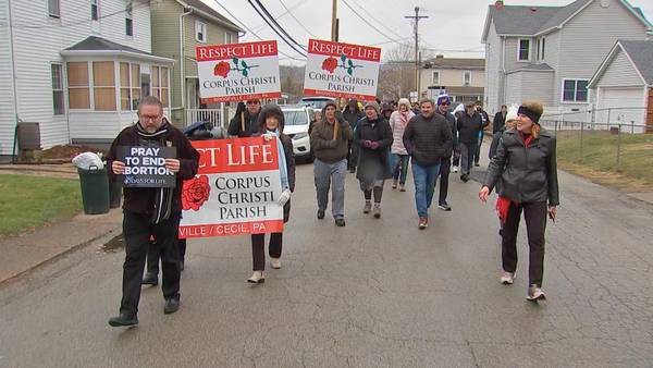 Local anti-abortion advocates march through Bridgeville