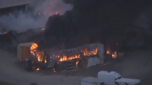 PHOTOS: Massive flames rip through dairy farm in Beaver County