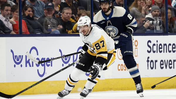 Penguins beat Rangers, 5-2; Crosby makes history