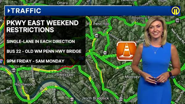 TRAFFIC: I-376 Parkway East Weekend Restrictions