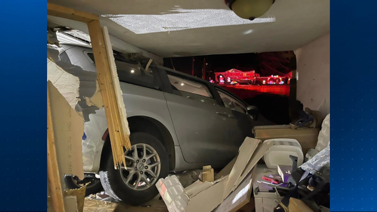 2 people hurt when car crashes through Indiana Borough home