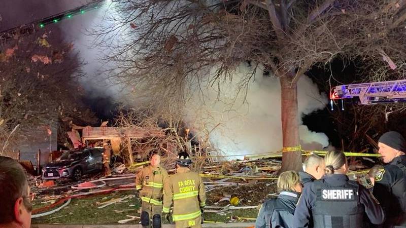 Fire crews were called out to a house in Sterling, Virginia Friday evening where a house exploded that left a firefighter dead and multiple others injured.
