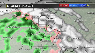 Rain, snow showers, some accumulation possible north of Pittsburgh (3/10/23)