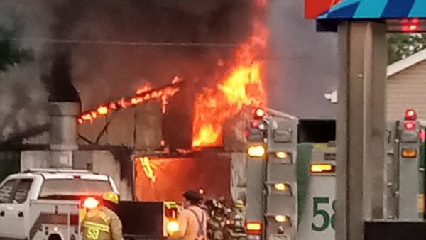 PHOTOS: Garage destroyed after being engulfed in flames in Scottdale