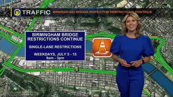 TRAFFIC: Birmingham Bridge inspection restrictions continue
