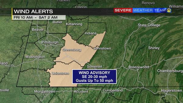 Thursday evening will be nice, mild; Wind advisory goes into effect Friday morning