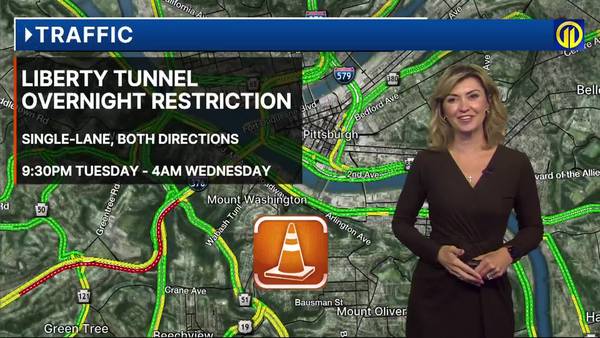TRAFFIC: Overnight Restrictions on Rt 28 and in the Liberty Tunnel