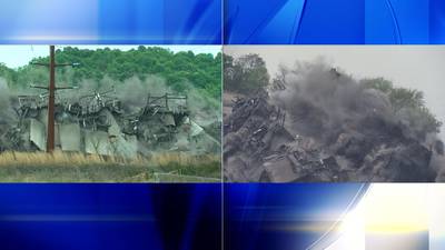 Duquesne Light Elrama Power Station fully collapses after 2 implosions