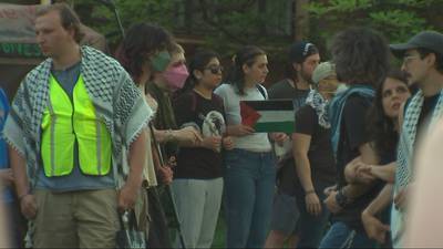 PHOTOS: Pitt students expand pro-Palestinian protest in Oakland