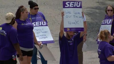 Hundreds of nursing home workers go on strike after negotiations stall