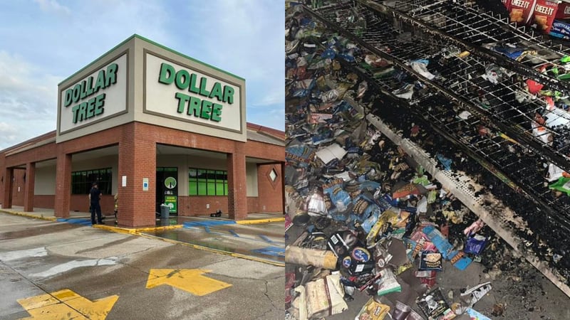 Fire officials said an employee of a Dollar Tree was arrested after a fire at the end of last month in Baton Rouge, Louisiana.