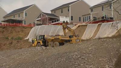Work continues on busy Moon Township road impacted by landslide