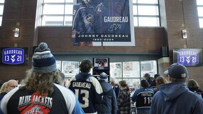 PHOTOS: For Johnny and Matthew: Blue Jackets play their home opener with Gaudreaus in mind