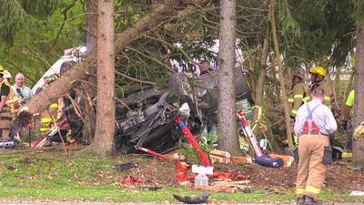 PHOTOS: Multiple people injured after vehicle crashes into trees in Westmoreland County