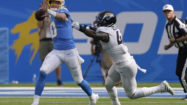 Chargers look sluggish as Jaguars roll, can't blame loss on Justin Herbert's injury