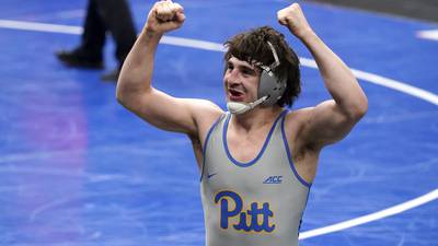 Pitt’s No. 1 Nino Bonaccorsi finishes perfect season with national title at 197 Pounds