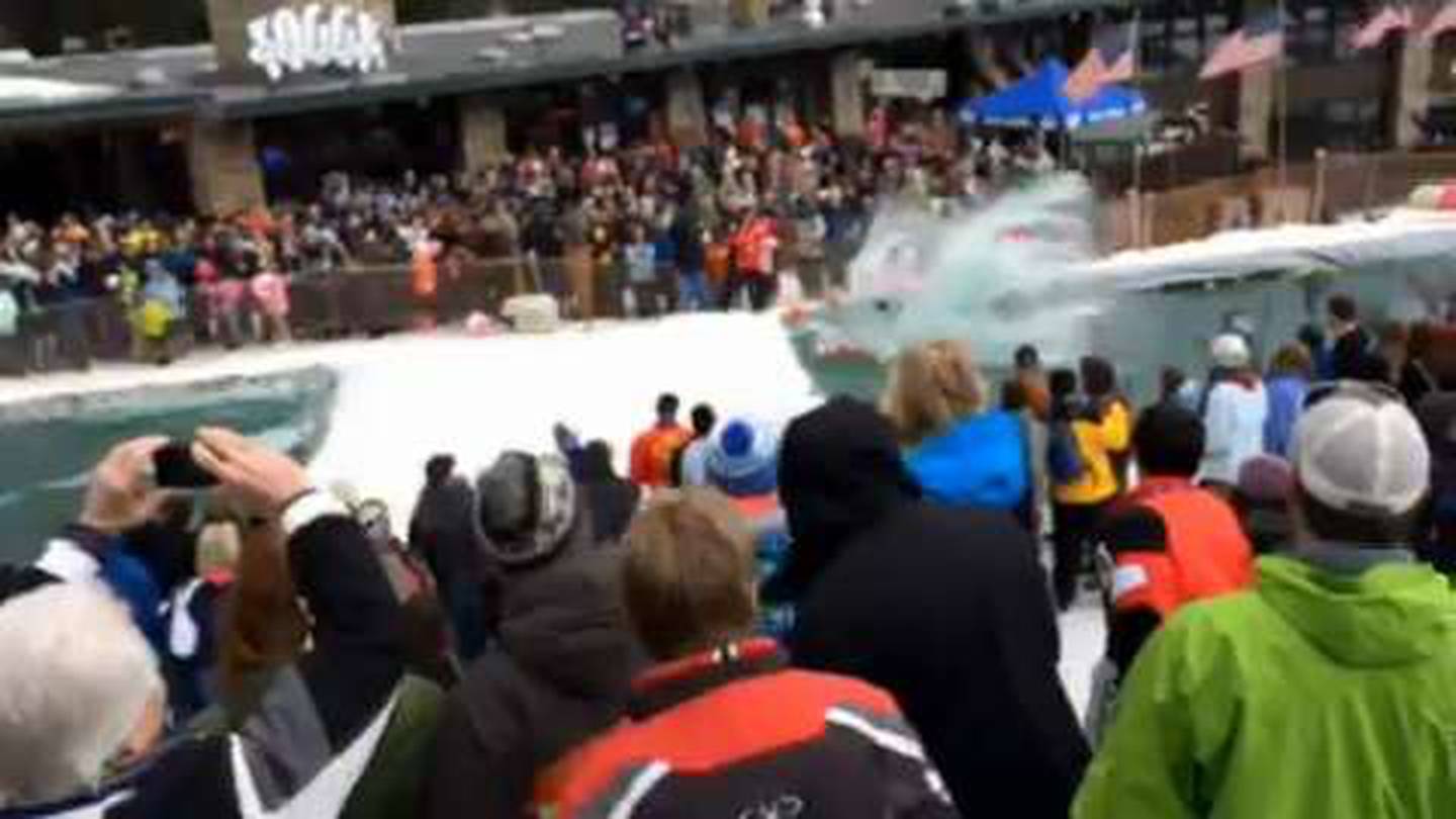 Crazy costumes, major wipeouts at Seven Springs Pond Skim WPXI