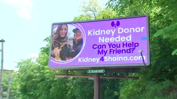 Purple billboard campaign calls for lifesaving kidney donor for local woman