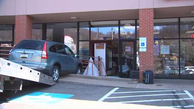 Vehicle hits pedestrian, crashes into business along McKnight Road