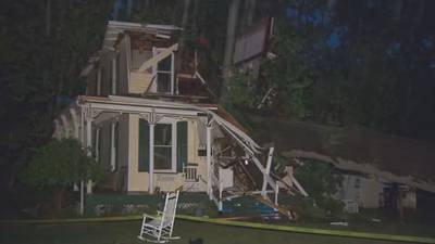 Massive tree falls during severe storms, splitting Beaver County home in half