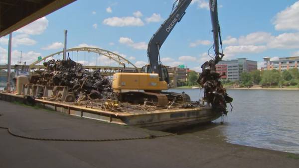 Local group working to remove car parts from Allegheny River