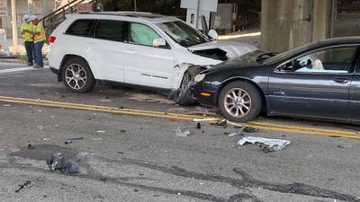 PHOTOS: Heavy police presence after crash near Armstrong Tunnel in Pittsburgh