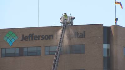 PHOTOS: Fire on Jefferson Hospital roof prompts large emergency response