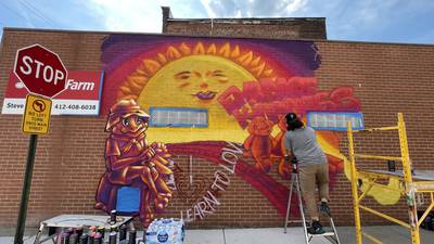 PHOTOS: Artists create custom mural in Pittsburgh