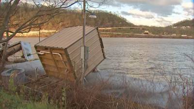 PHOTOS: Loose barges damage Ohio River marina 