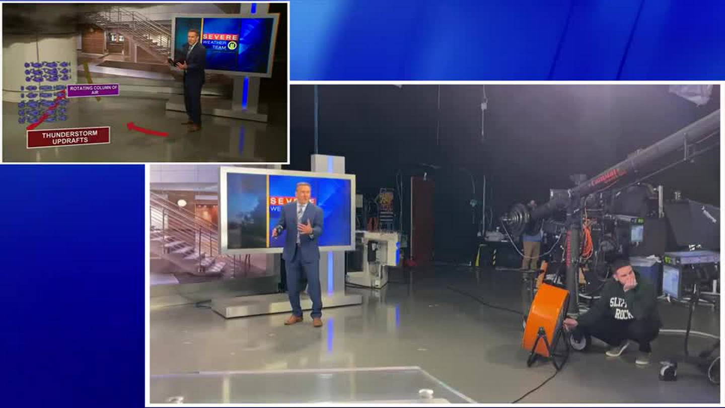 WEB EXTRA Behind the scenes with Severe Weather Team 11 meteorologist