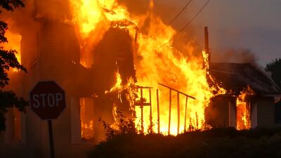 PHOTOS: Early morning fire engulfs house in Lawrence County