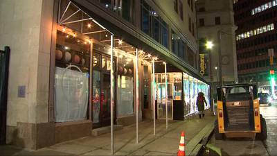 Downtown Pittsburgh restaurant owner frustrated with construction equipment left outside business