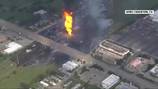 A pipeline has exploded and is on fire in a Houston suburb, forcing evacuations