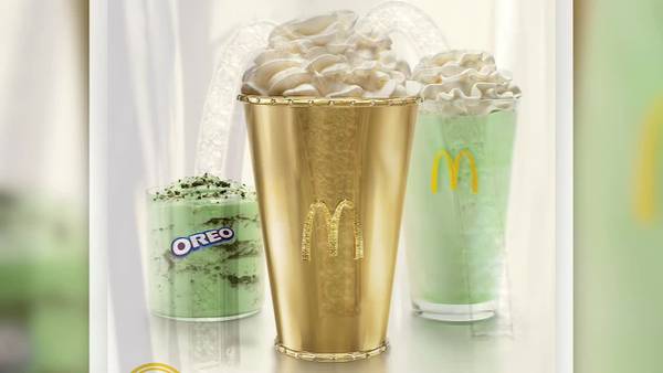 McDonald’s unveils $90k golden Shamrock Shake  