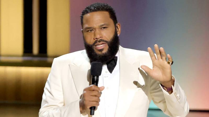 LOS ANGELES, CALIFORNIA - JANUARY 15: Host Anthony Anderson speaks onstage during the 75th Primetime Emmy Awards at Peacock Theater on January 15, 2024 in Los Angeles, California. (Photo by Kevin Winter/Getty Images)