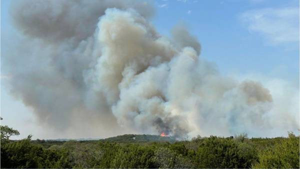 Photos: Acres of land engulfed by Mesquite Heat Fire