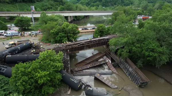 Officials give update on damage left behind after Harmar Township train derailment