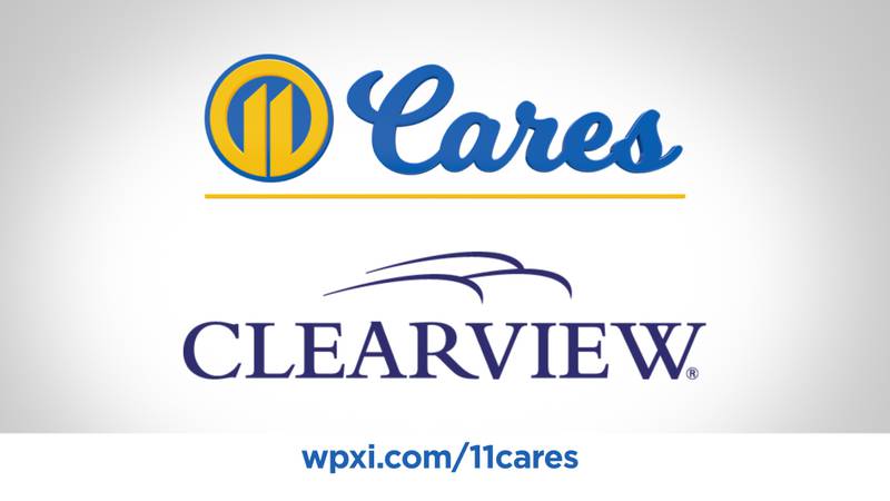 Logos for 11 Cares and Clearview
