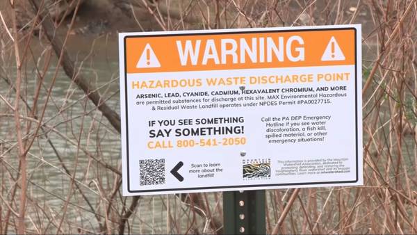 New signs installed along Sewickley Creek warn visitors of wastewater