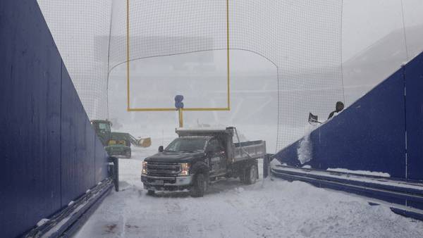 PHOTOS: Piles of snow removed from Highmark Stadium before Steelers-Bills playoff game