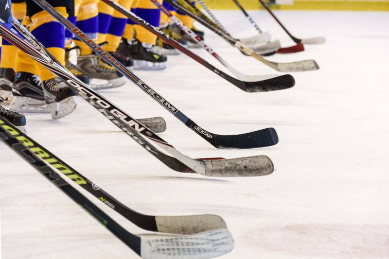 Hockey Team, Hockey Game, Ice Skating Rink, Sticks