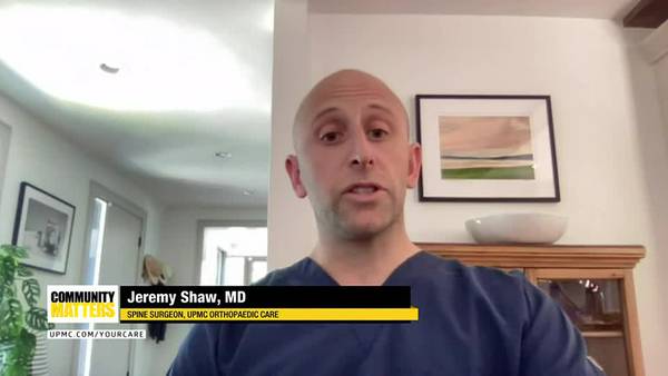 UPMC Community Matters: Dr. Jeremy Shaw talks about back pain and spine surgery