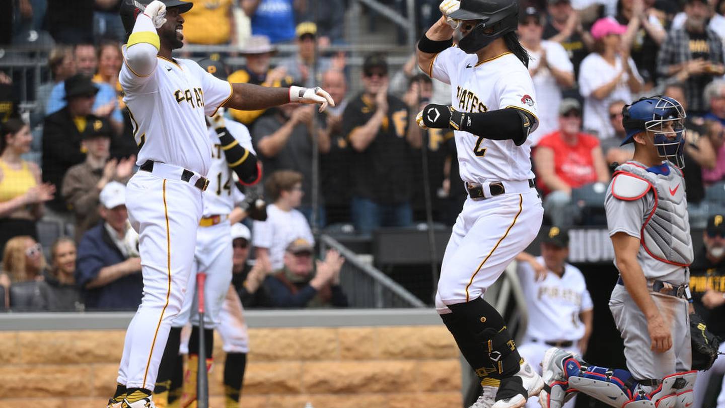 Pittsburgh Pirates outfielder Connor Joe at bat during the MLB game News  Photo - Getty Images