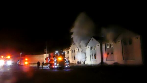 PHOTOS: Old Days Inn hotel in New Castle catches fire overnight